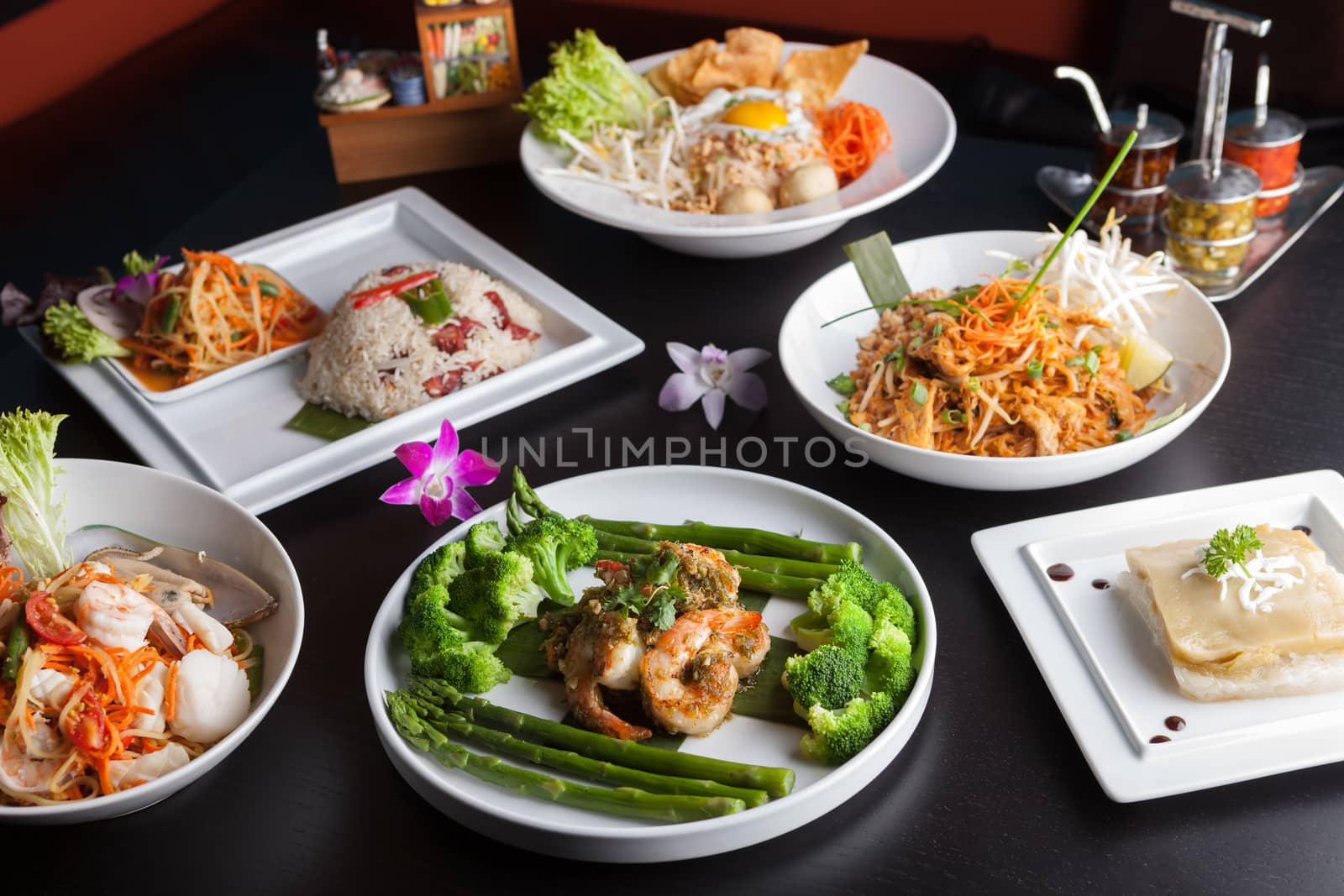 Thai Food Dishes Variety by graficallyminded