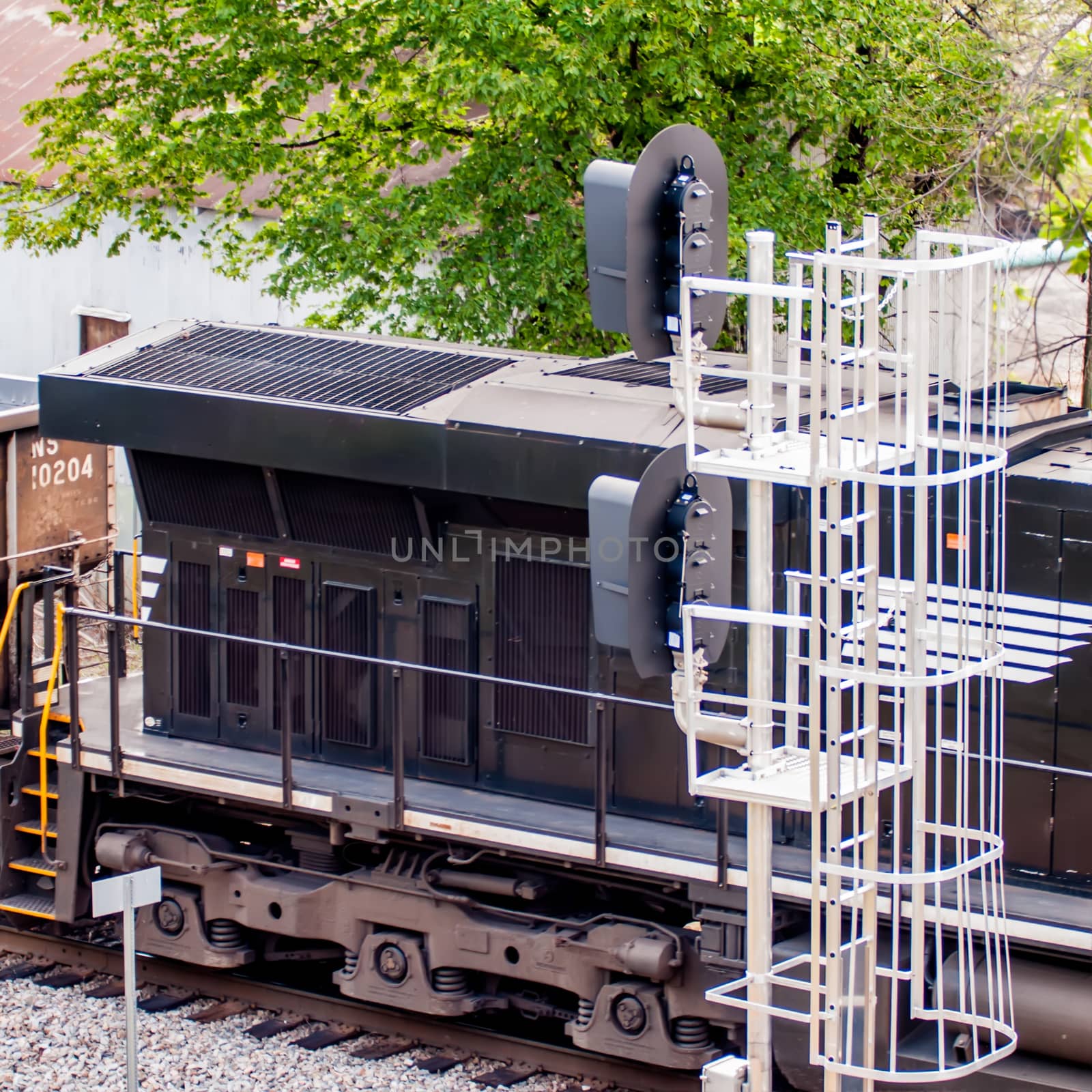 slow moving Coal wagons on railway tracks by digidreamgrafix