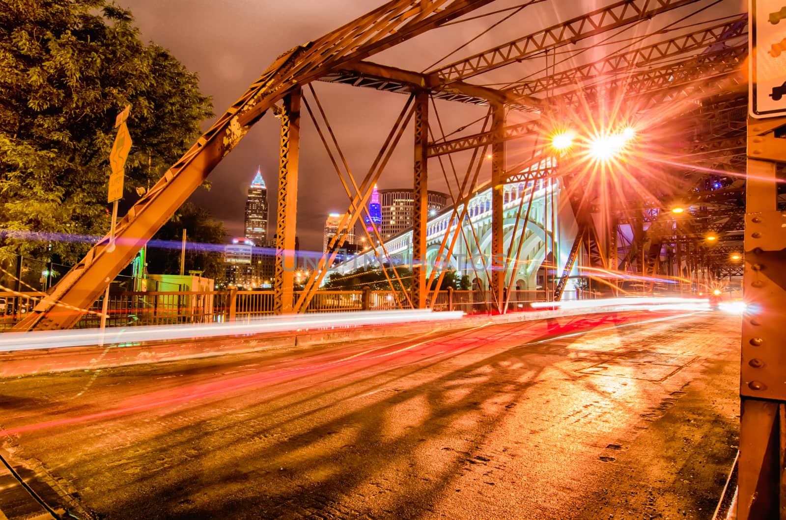 Cleveland. Image of Cleveland downtown at night by digidreamgrafix