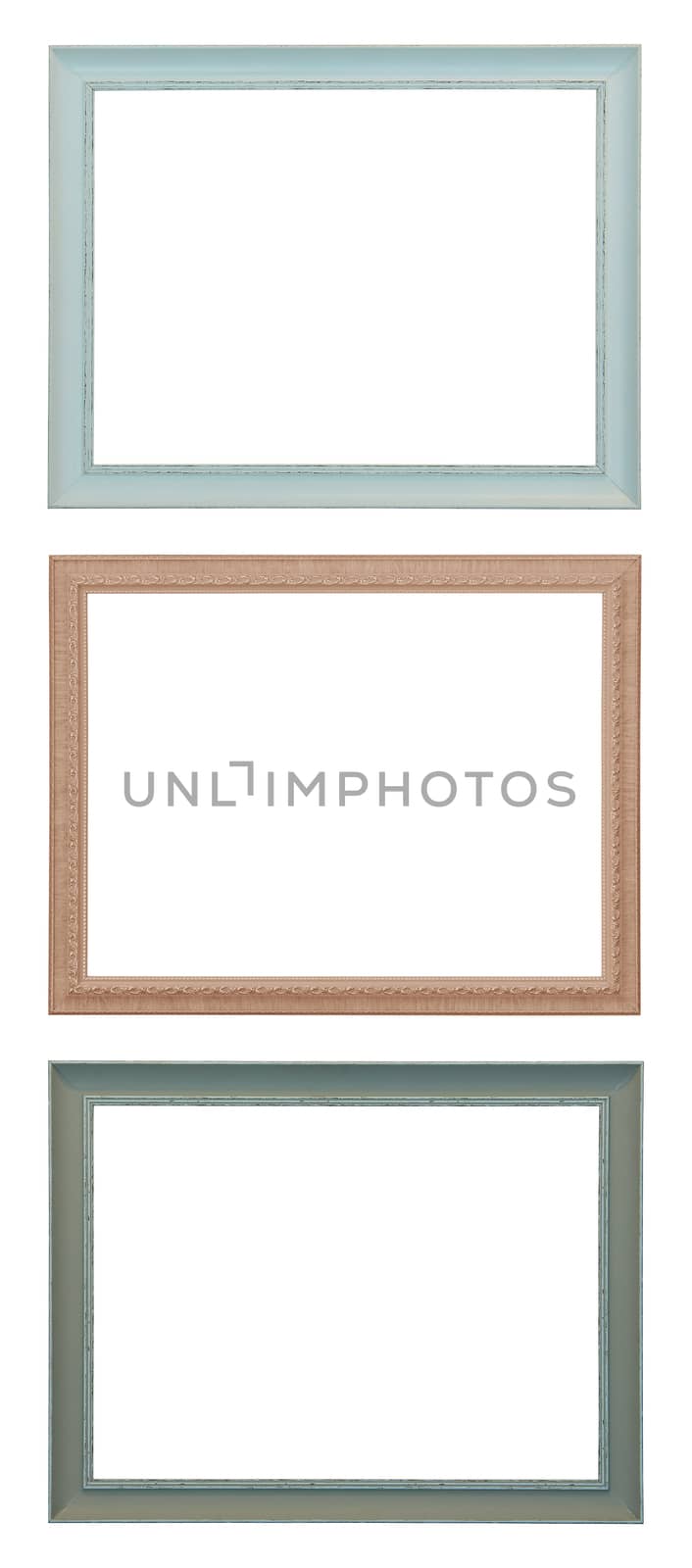 Wooden frame isolated on white