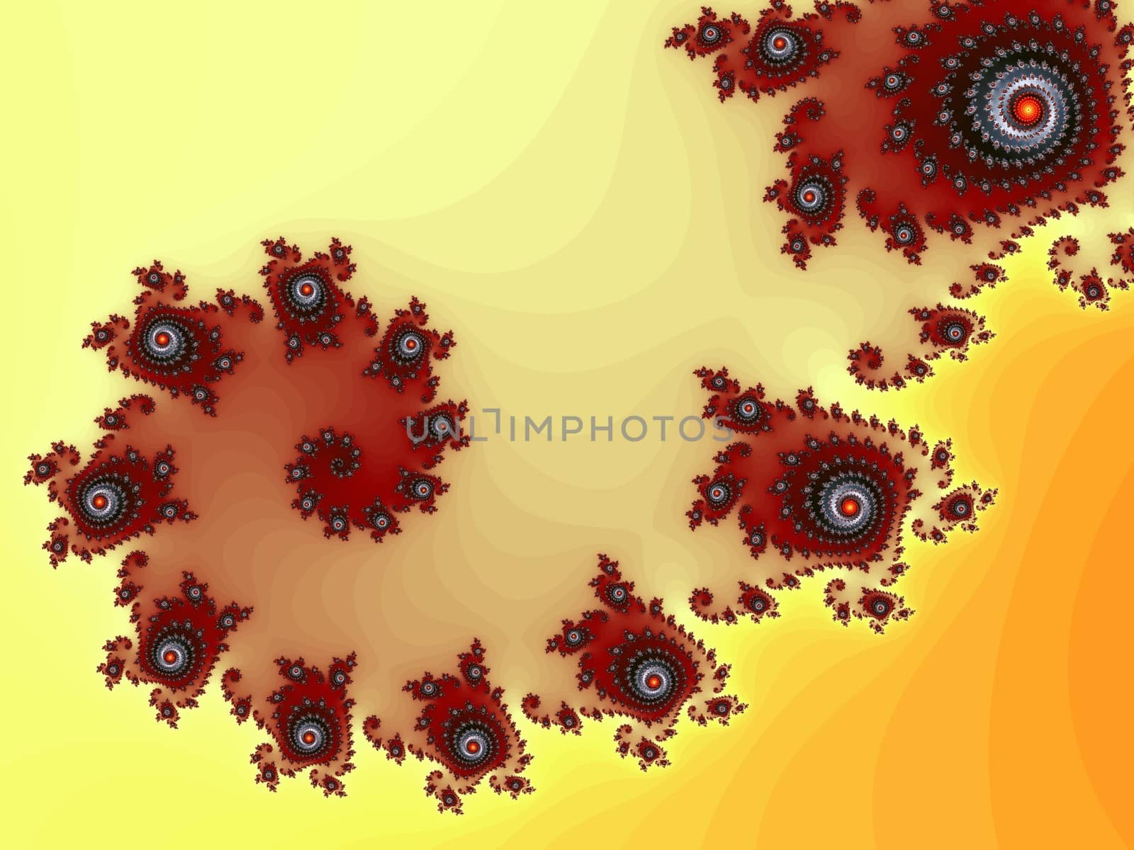 Digital computer graphic - rendering. Patterned fractal helix in a bright colors for design.