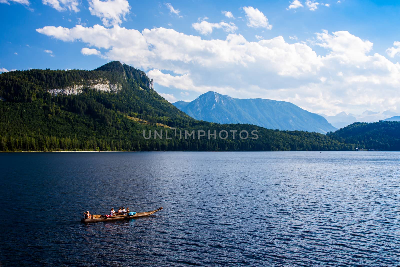 Beautiful lake in high Alps mountains Austria