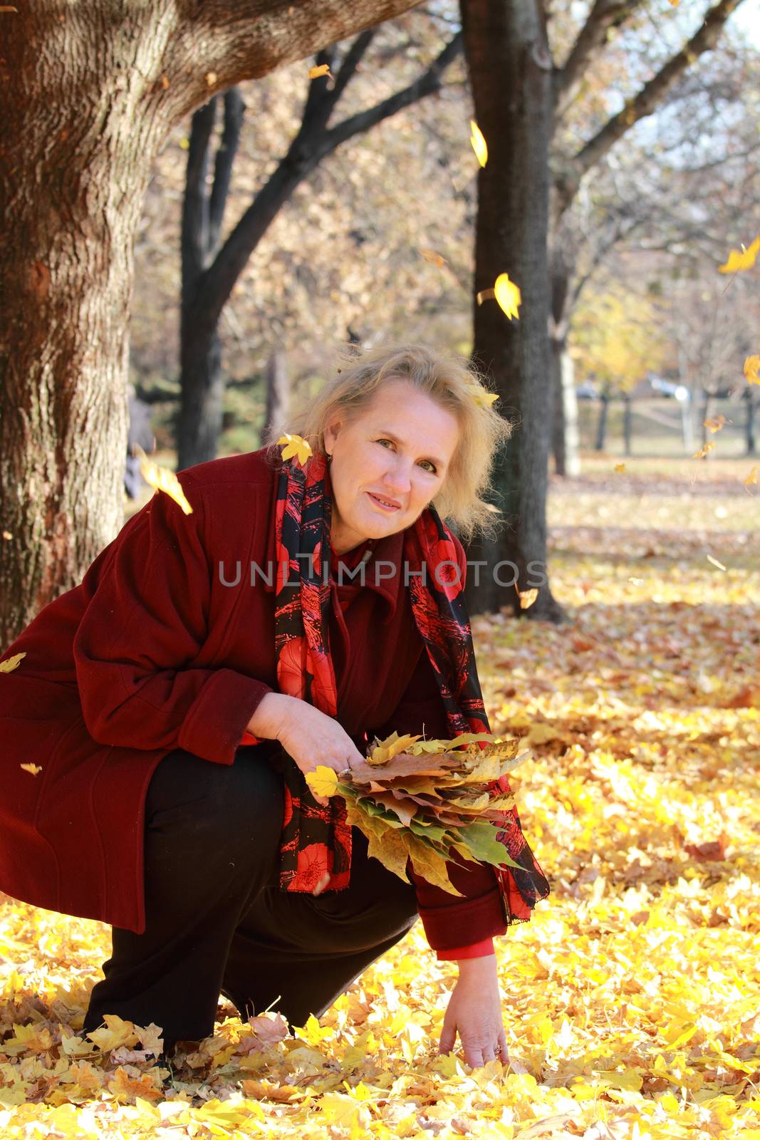 Photo of a lady in red coat