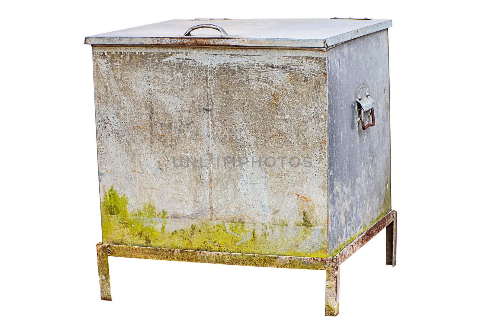 Vintage ice chest isolated by NuwatPhoto