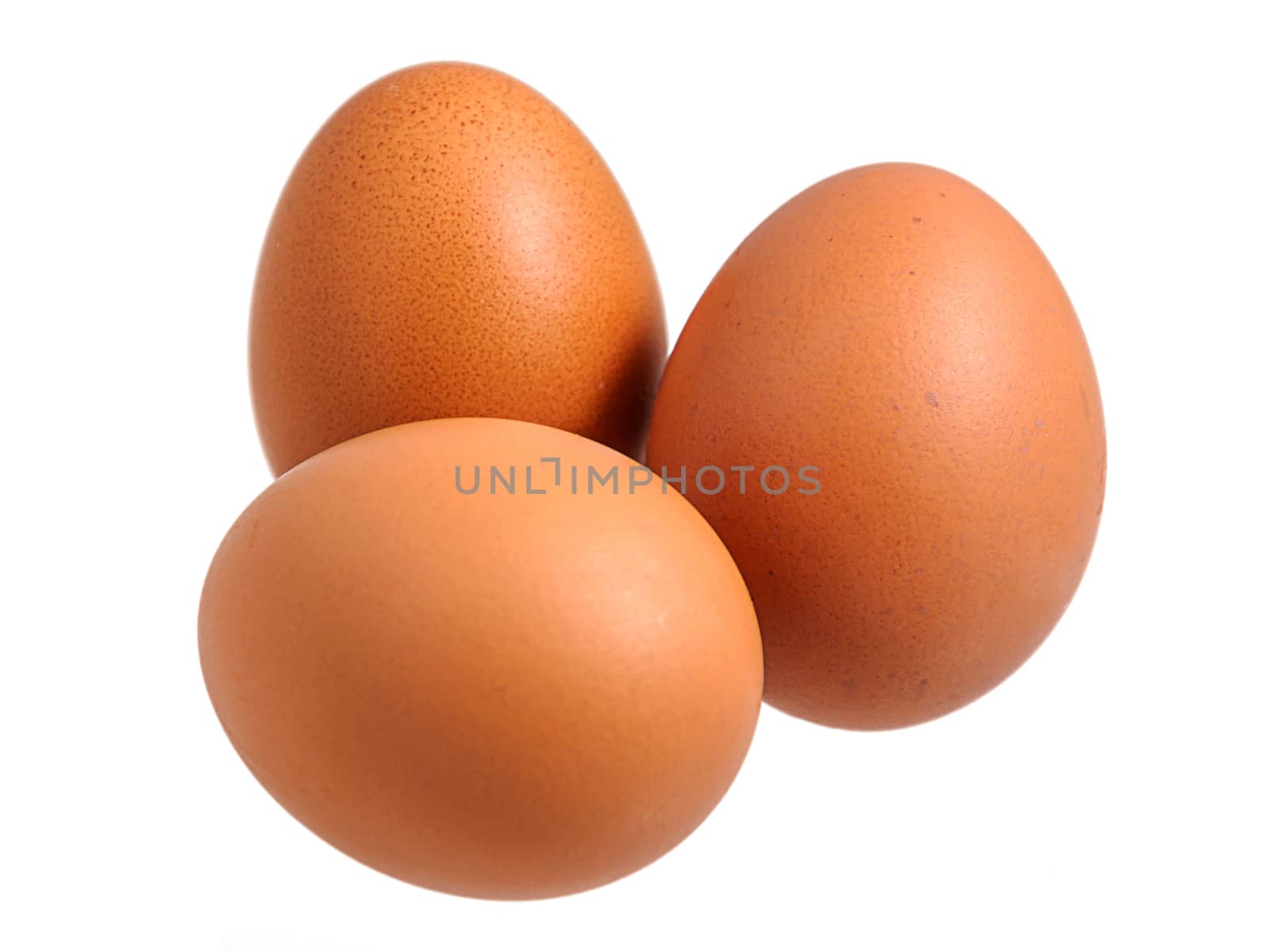 Chicken eggs isolated by NuwatPhoto