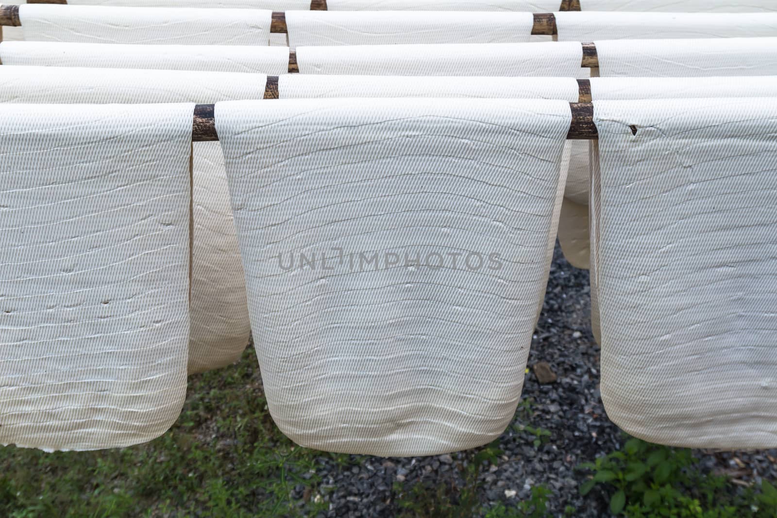 Rubber sheet to dry in southern Thailand