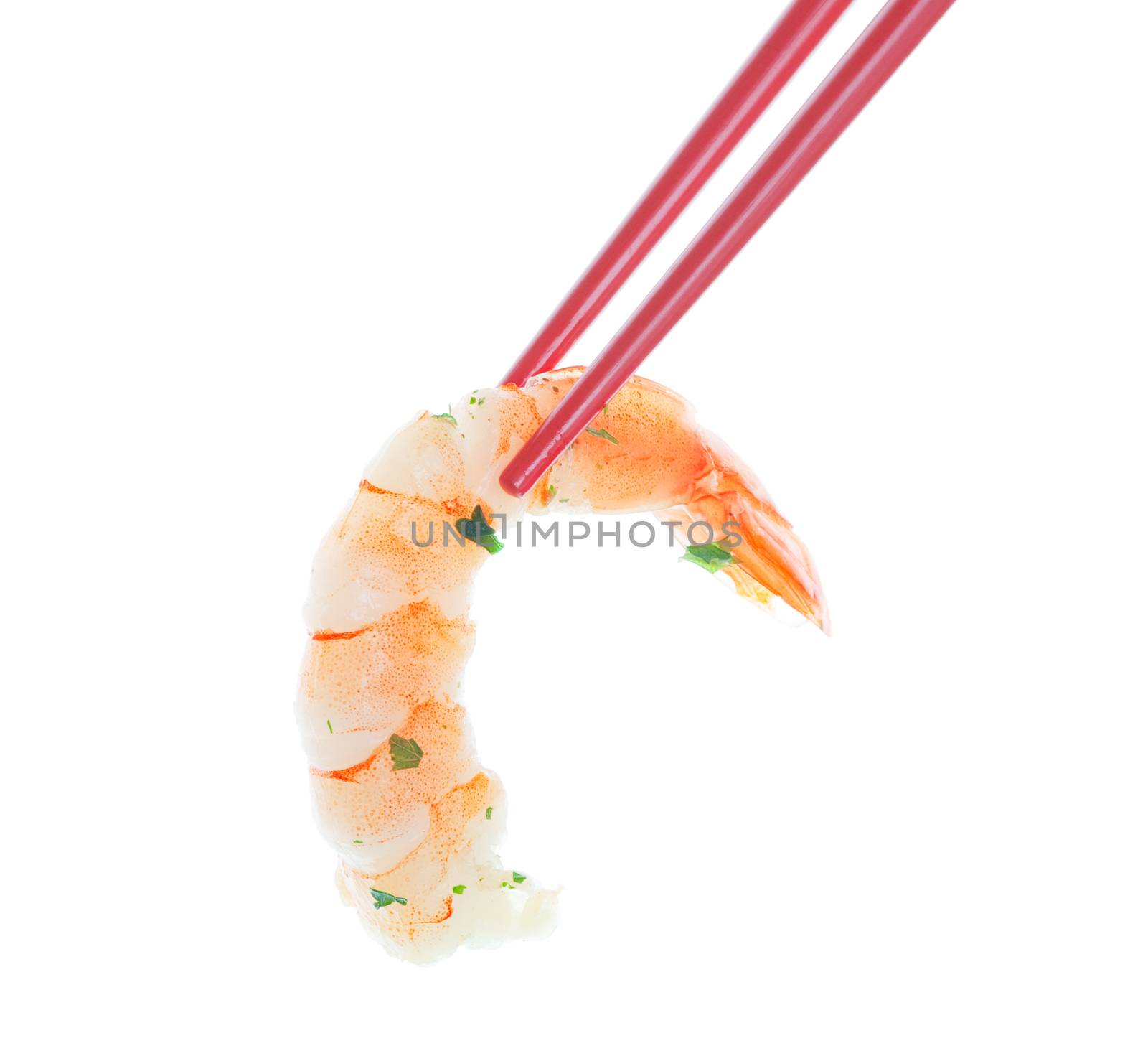 Shrimp in Red Chopsticks by songbird839