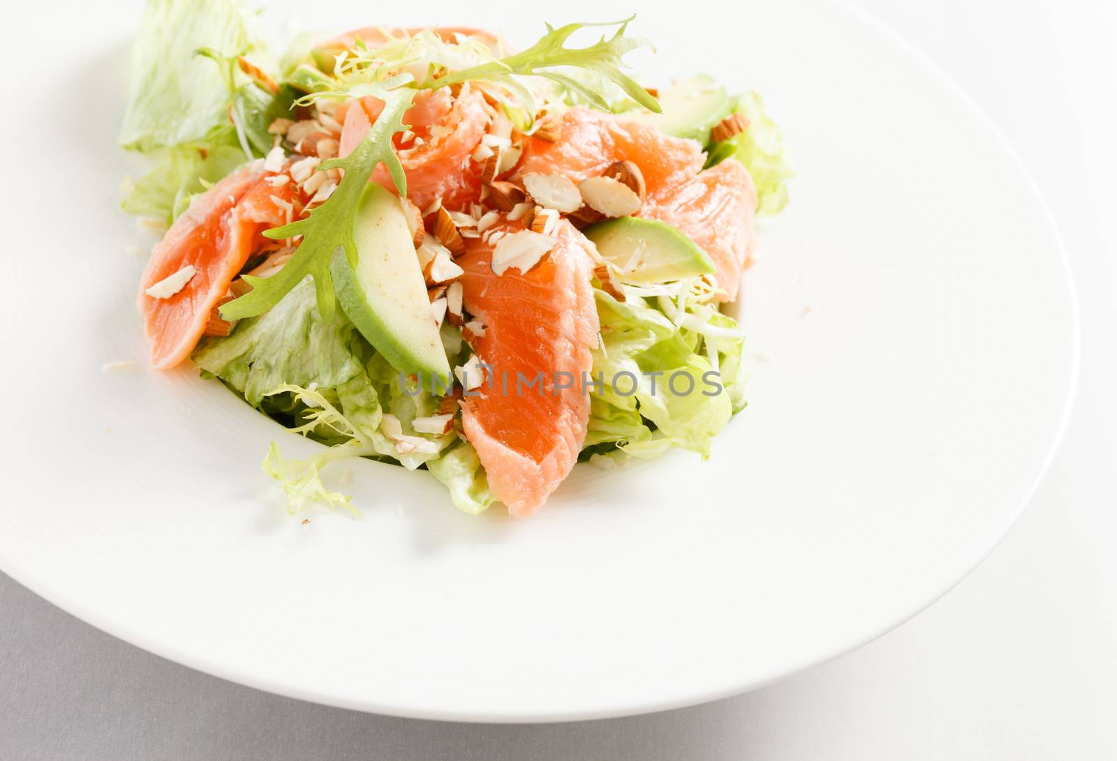 salad with salmon by shebeko