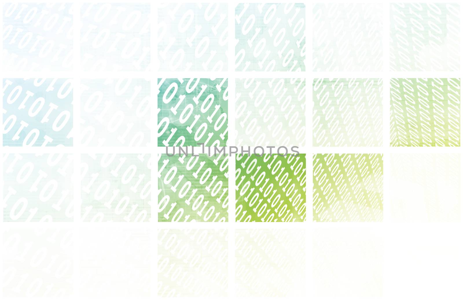 Digital Signal Technology Abstract as Pattern Art