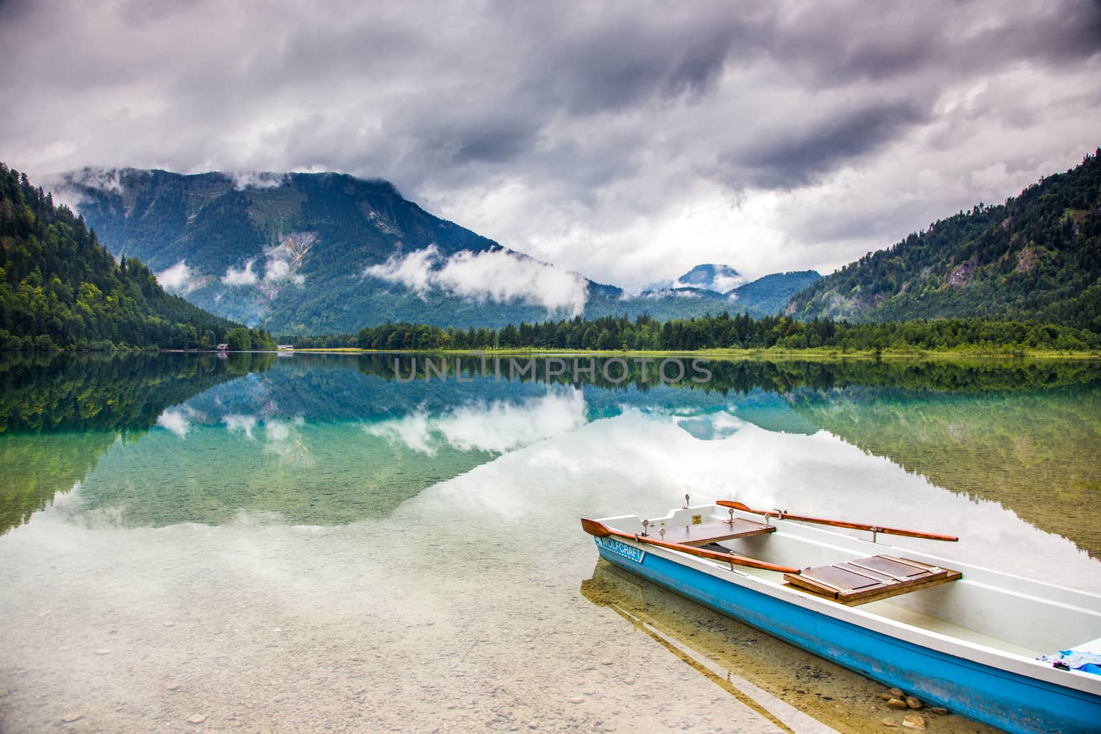 Beautiful lake in high Alps mountains Austria