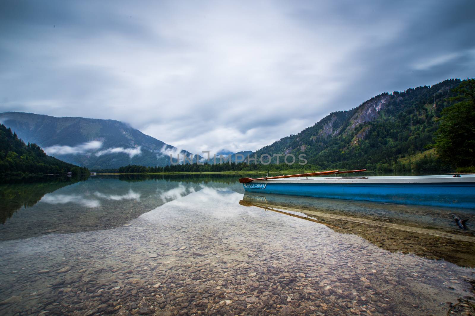 Beautiful lake in high Alps mountains Austria