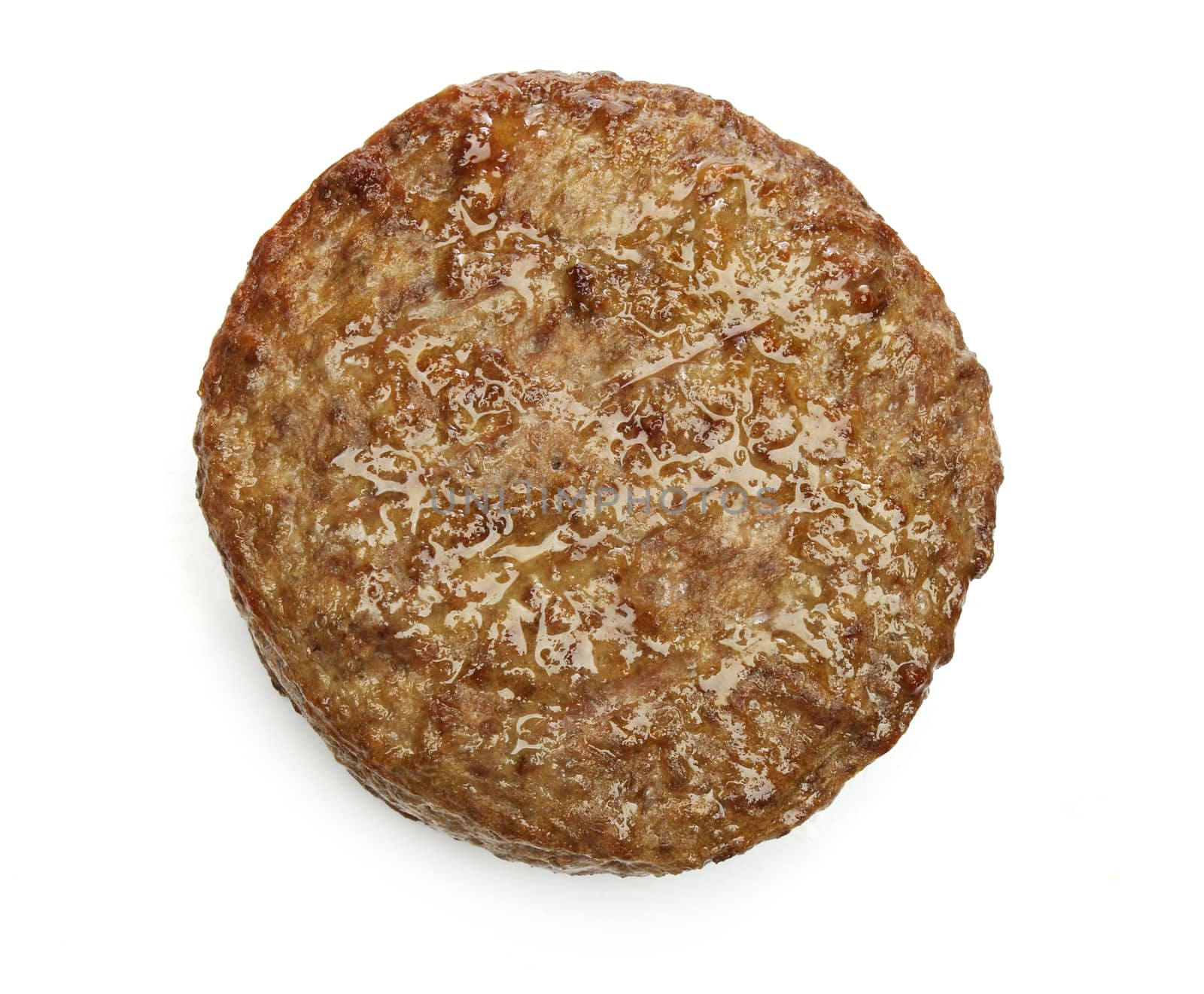Grilled hamburger isolated on white  by Erdosain