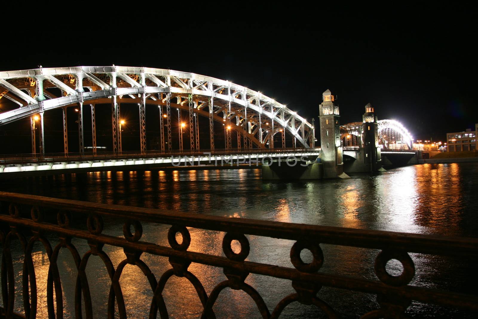 Bridge in the night Sankt-Petersburg