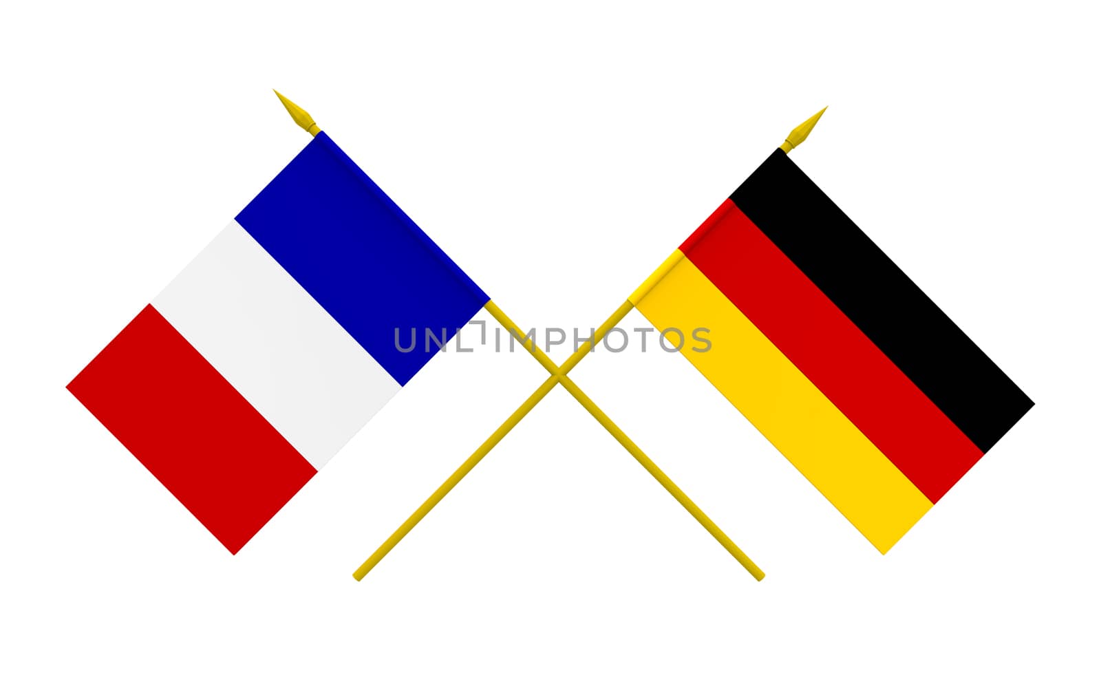 Flags, Germany and France by Boris15