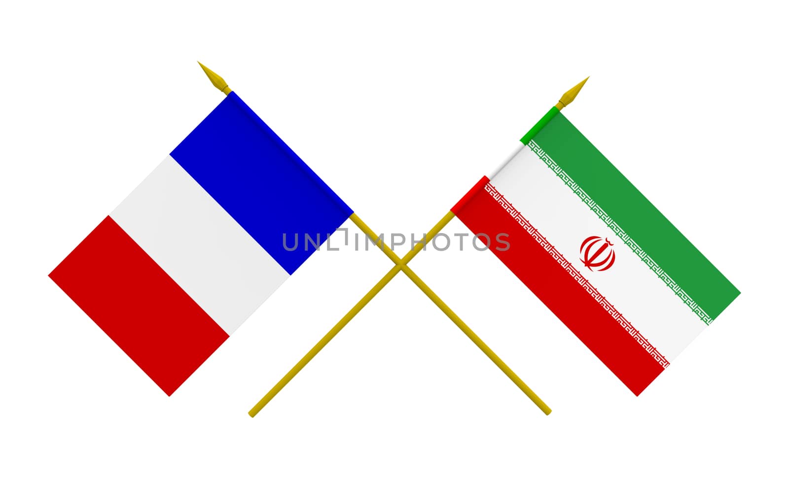 Flags, France and Iran by Boris15