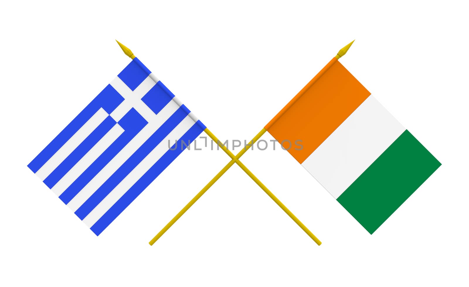 Flags, Greece and Ivory Coast by Boris15