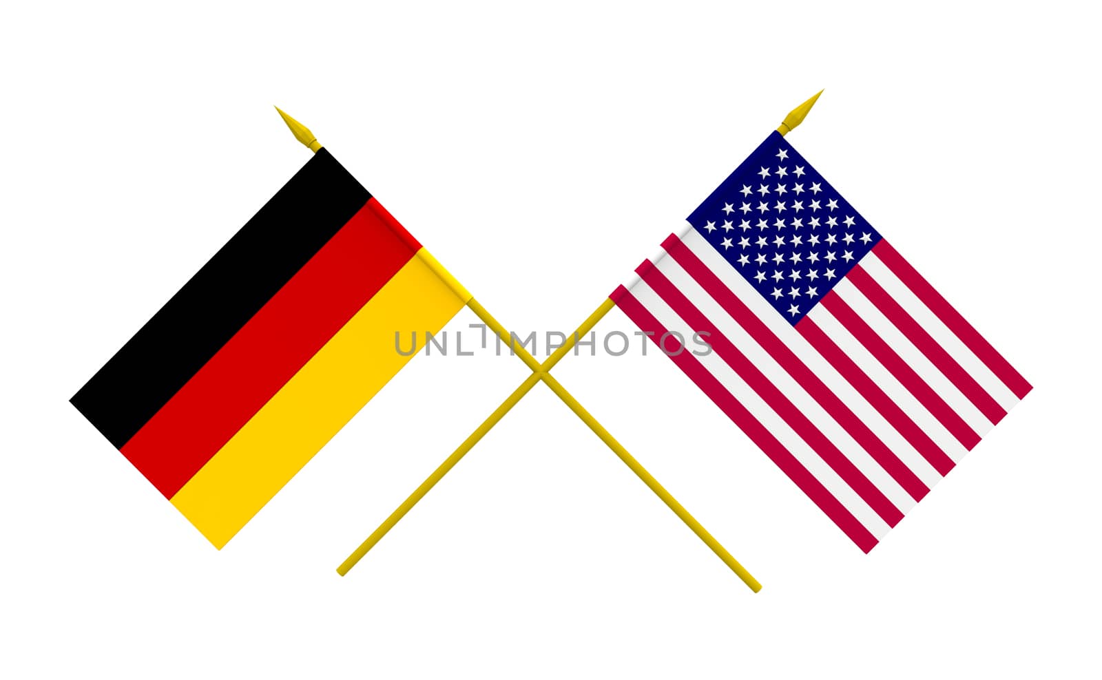 Flags, USA and Germany by Boris15