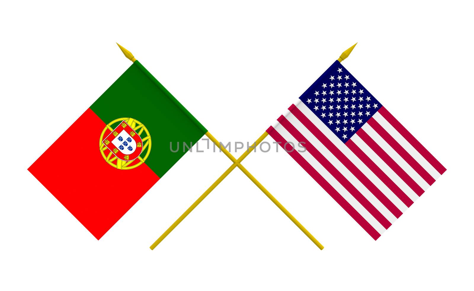 Flags, USA and Portugal by Boris15