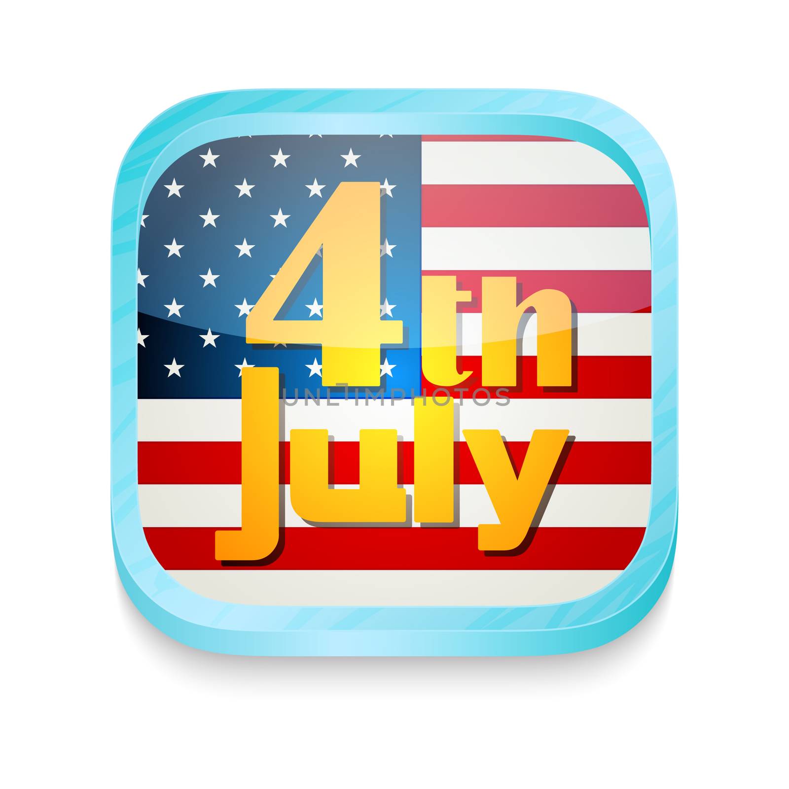 July 4th button by Lirch