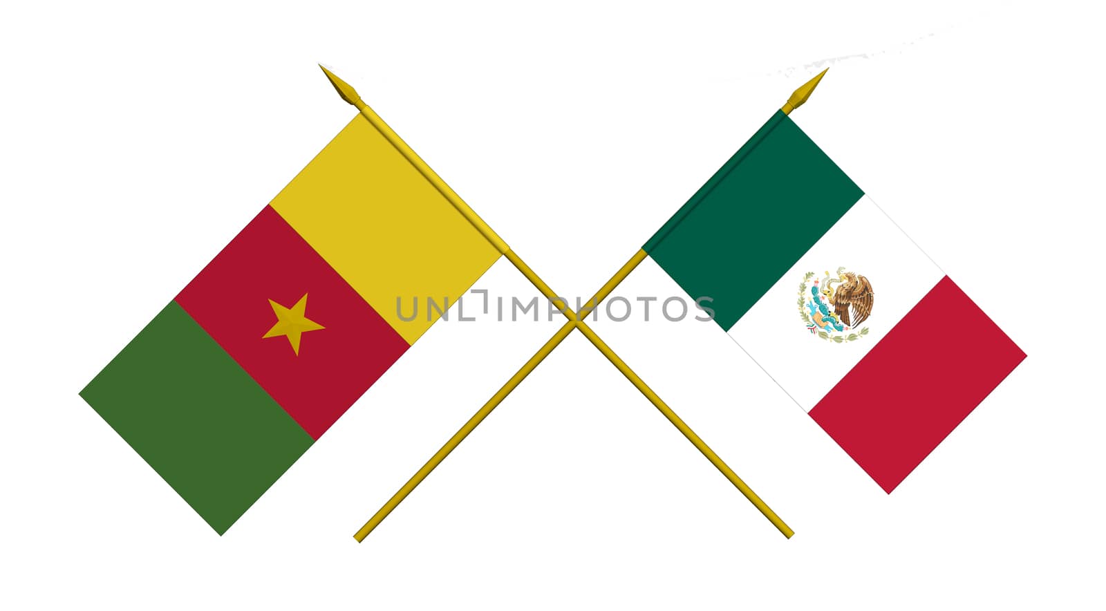 Flags, Mexico and Cameroon by Boris15