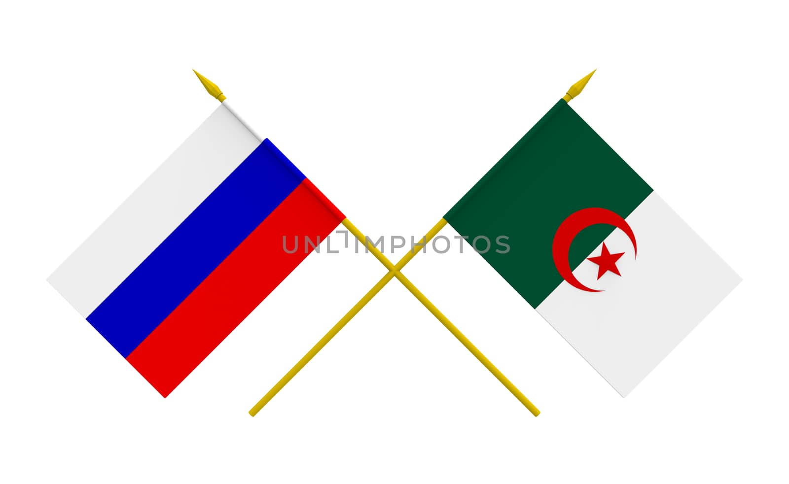 Flags, Algeria and Russia by Boris15