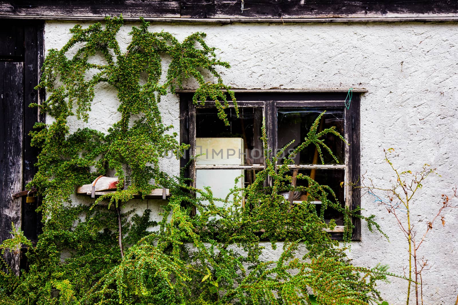 Wooden window of the old traditional house