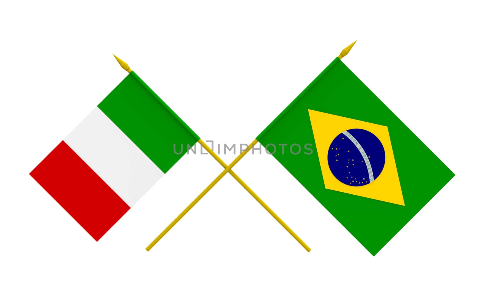 Flags, Brazil and Italy by Boris15