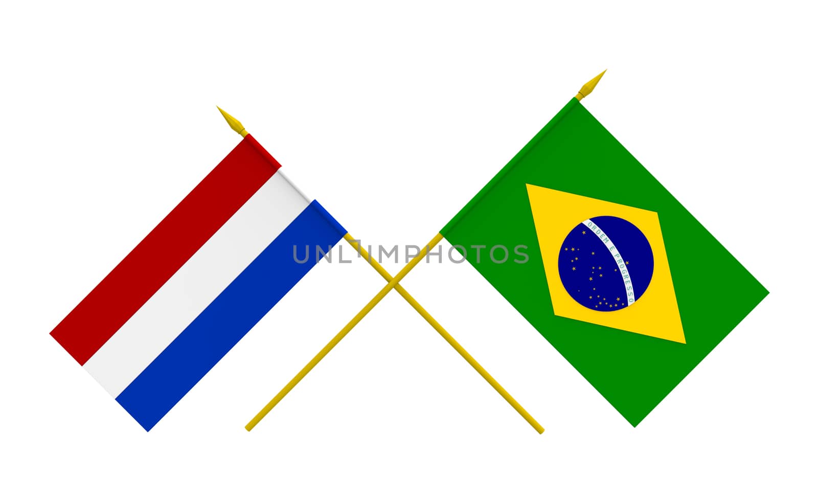 Flags, Brazil and Netherlands by Boris15