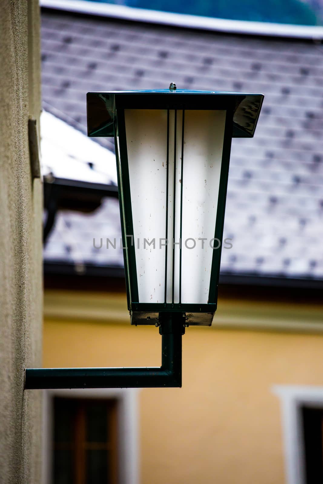 Street lantern in small village in Austria