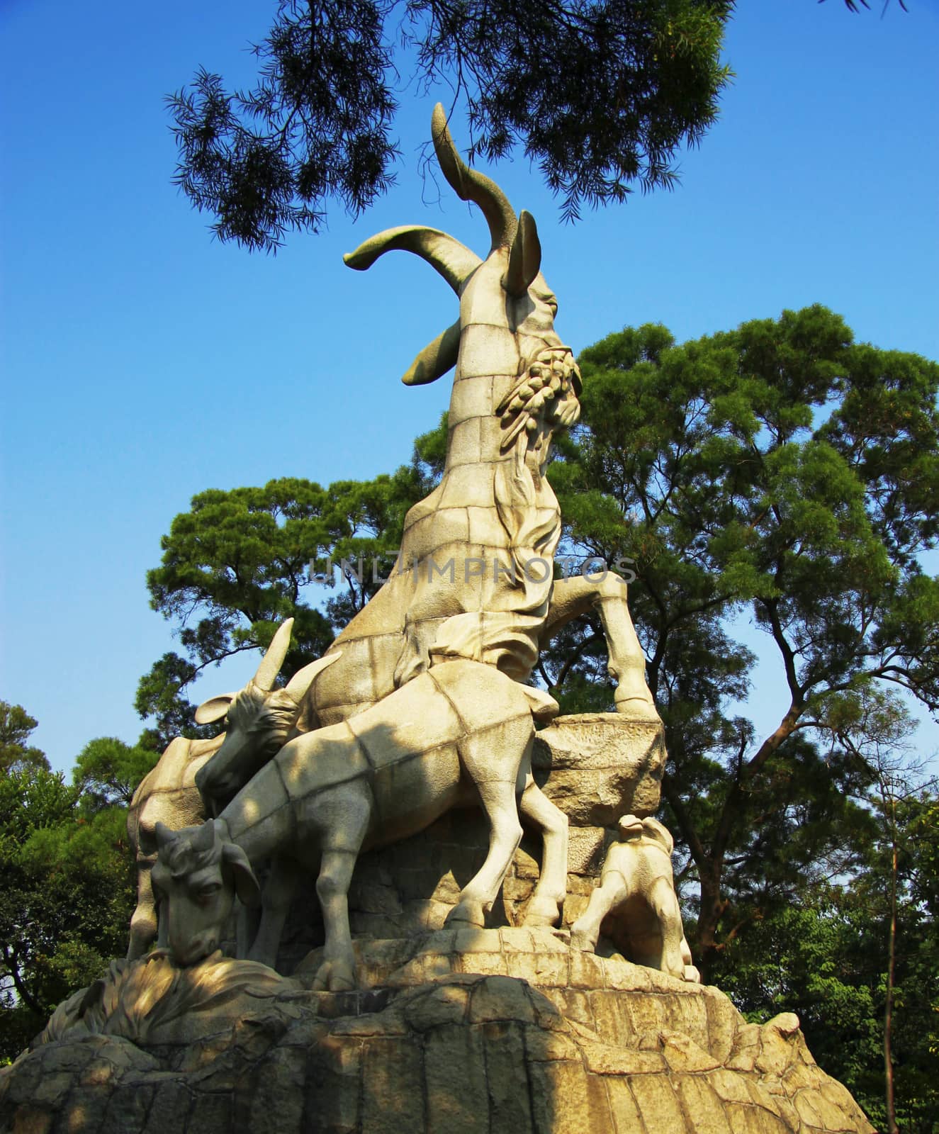Five goats statue in Guangzhou city China