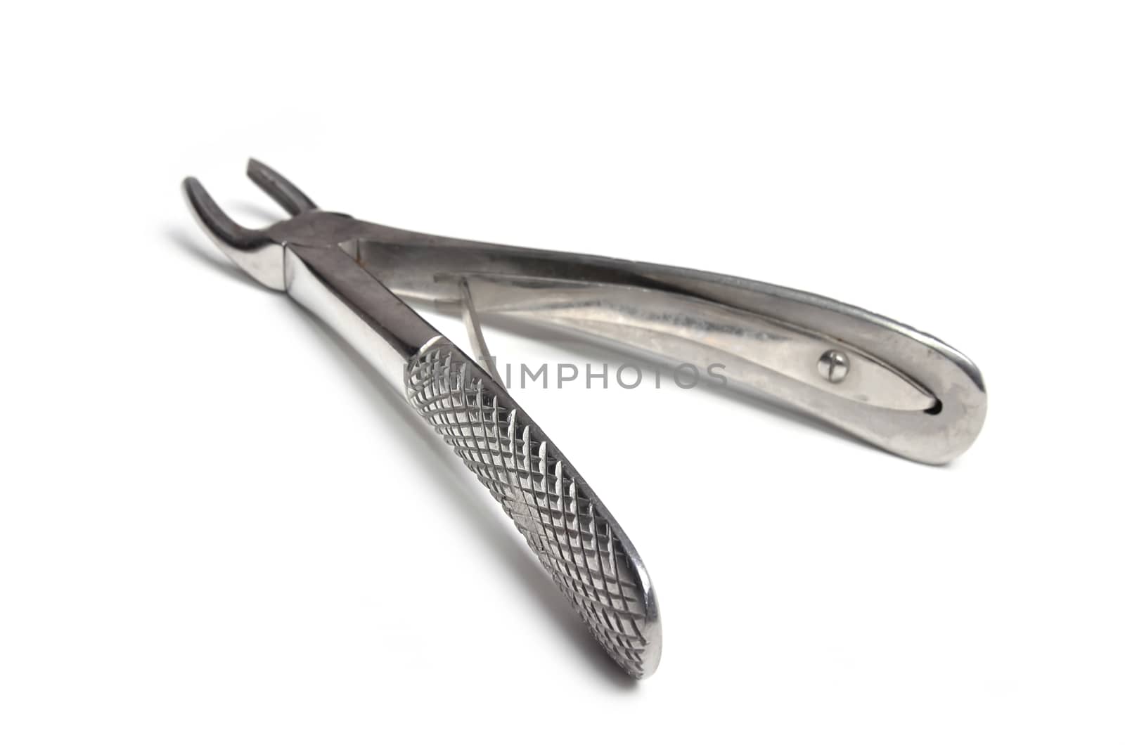 Surgical instruments isolated on white background