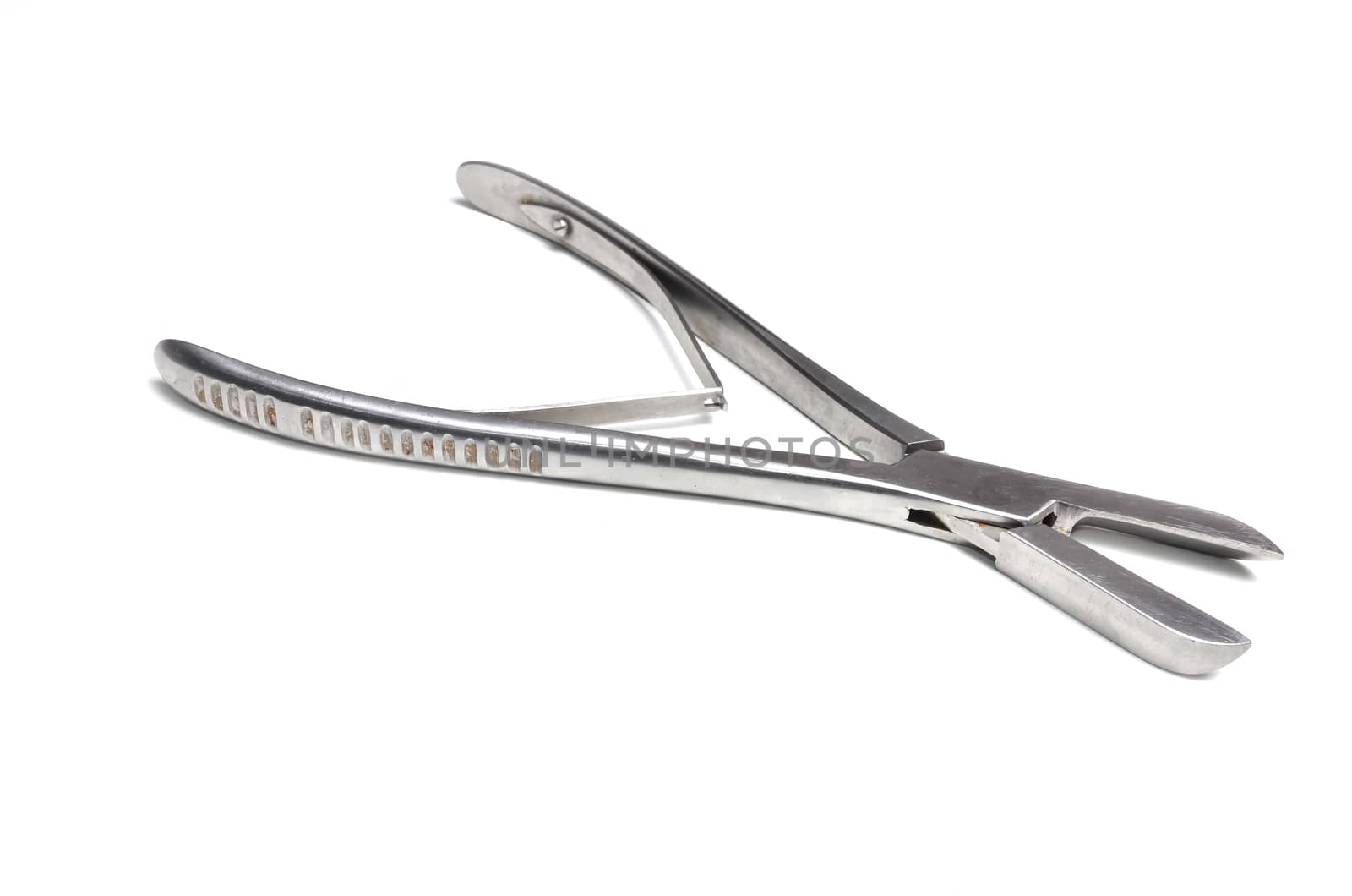 Surgical instruments isolated on white background