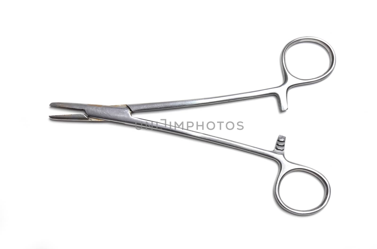 Surgical instruments isolated on white background