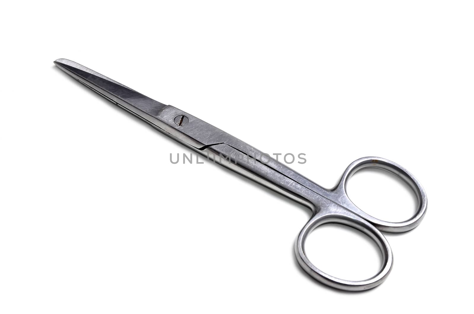 Surgical instruments isolated on white background