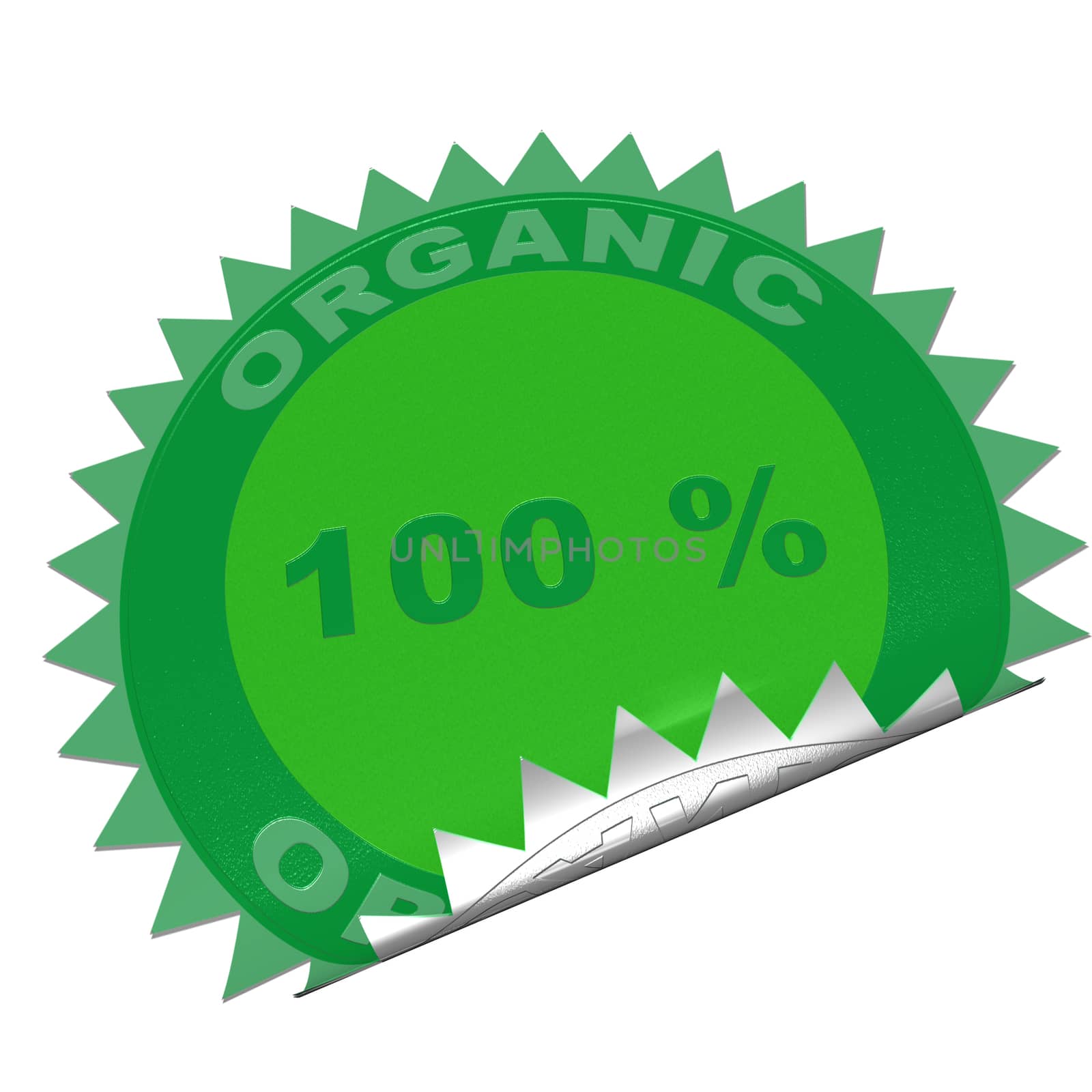 High Quality Organic product badge isolated on white.