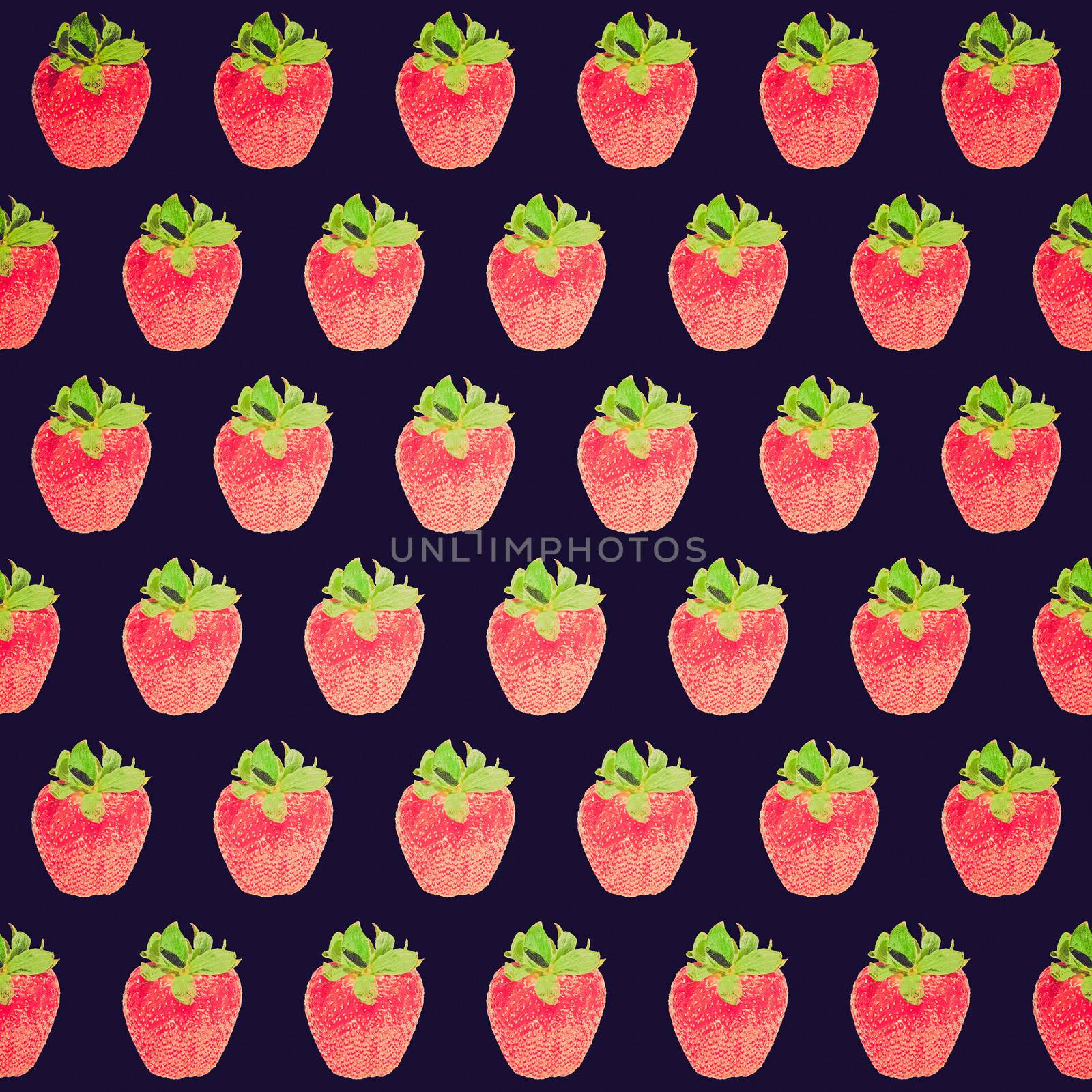 Vintage retro looking Strawberry fruit useful as a seamless background