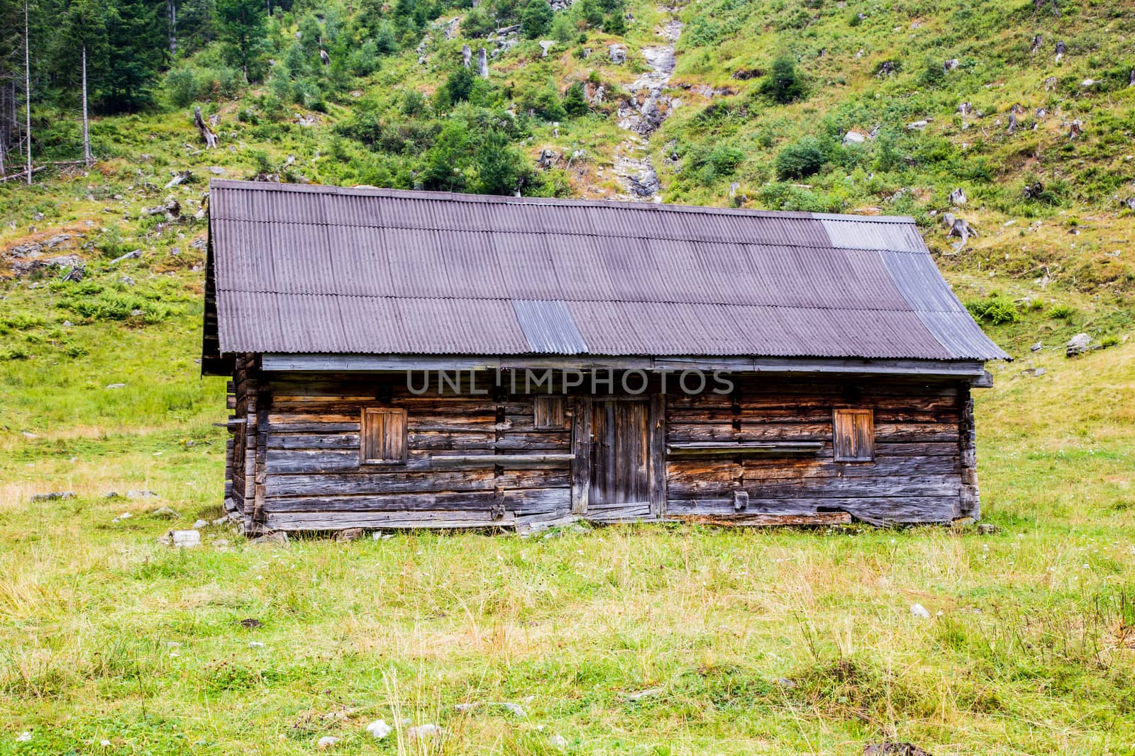 Old traditional barrack in small village in mountains