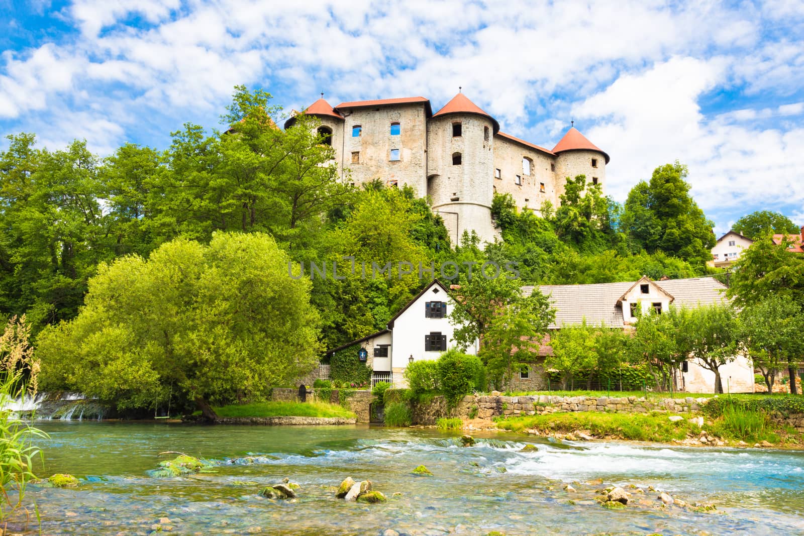 Zuzemberk castle, tourist destination in Slovenia. Zuzemberk is also a town and a municipality in the Dinaric Alps of Slovenia located south east of the Slovenian capital of Ljubljana.