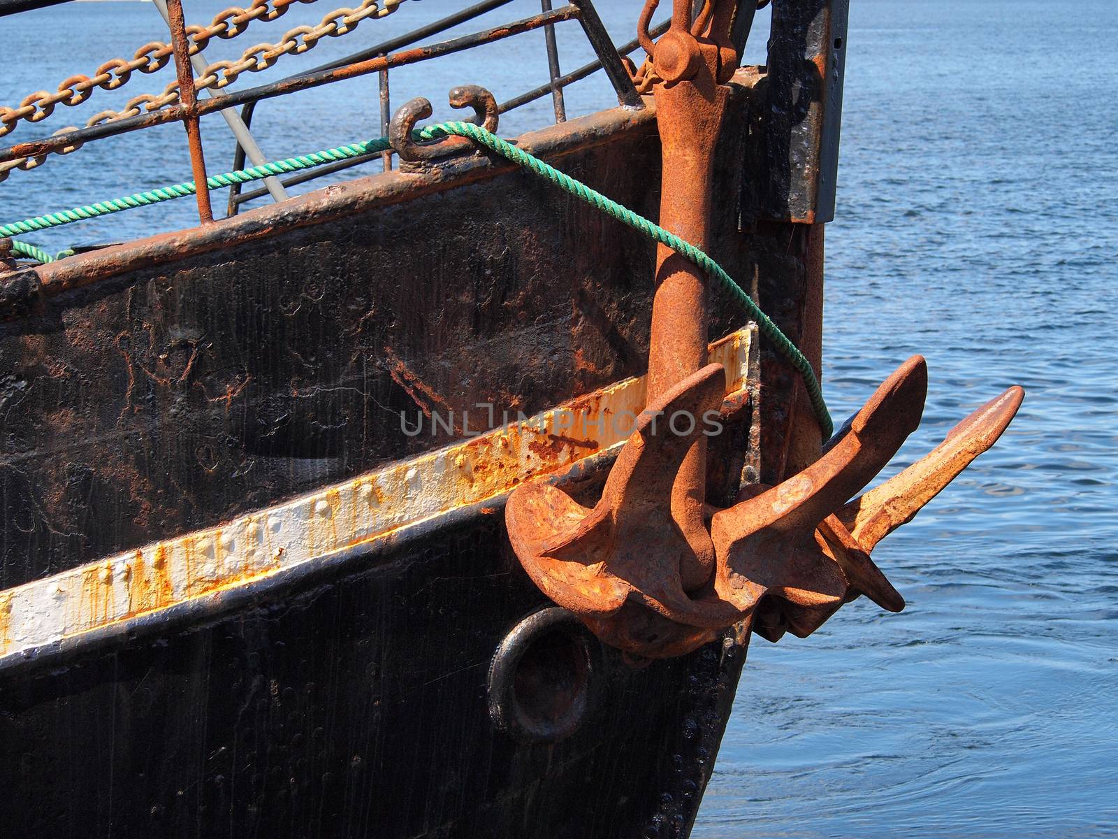 Marine boat ship metal anchor - marine boating transportation background image