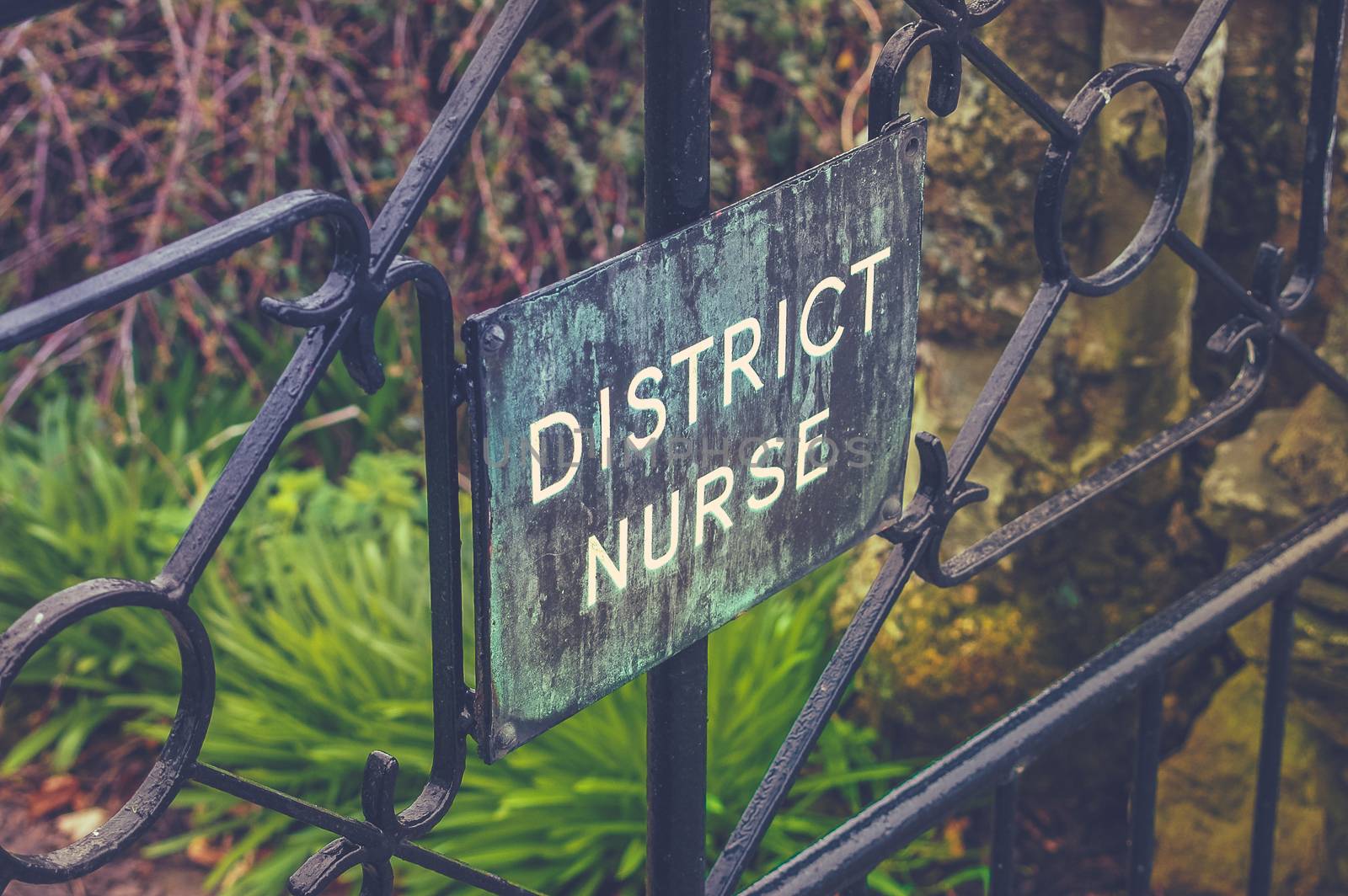 Retro Photo Of District Nurse Sign by mrdoomits