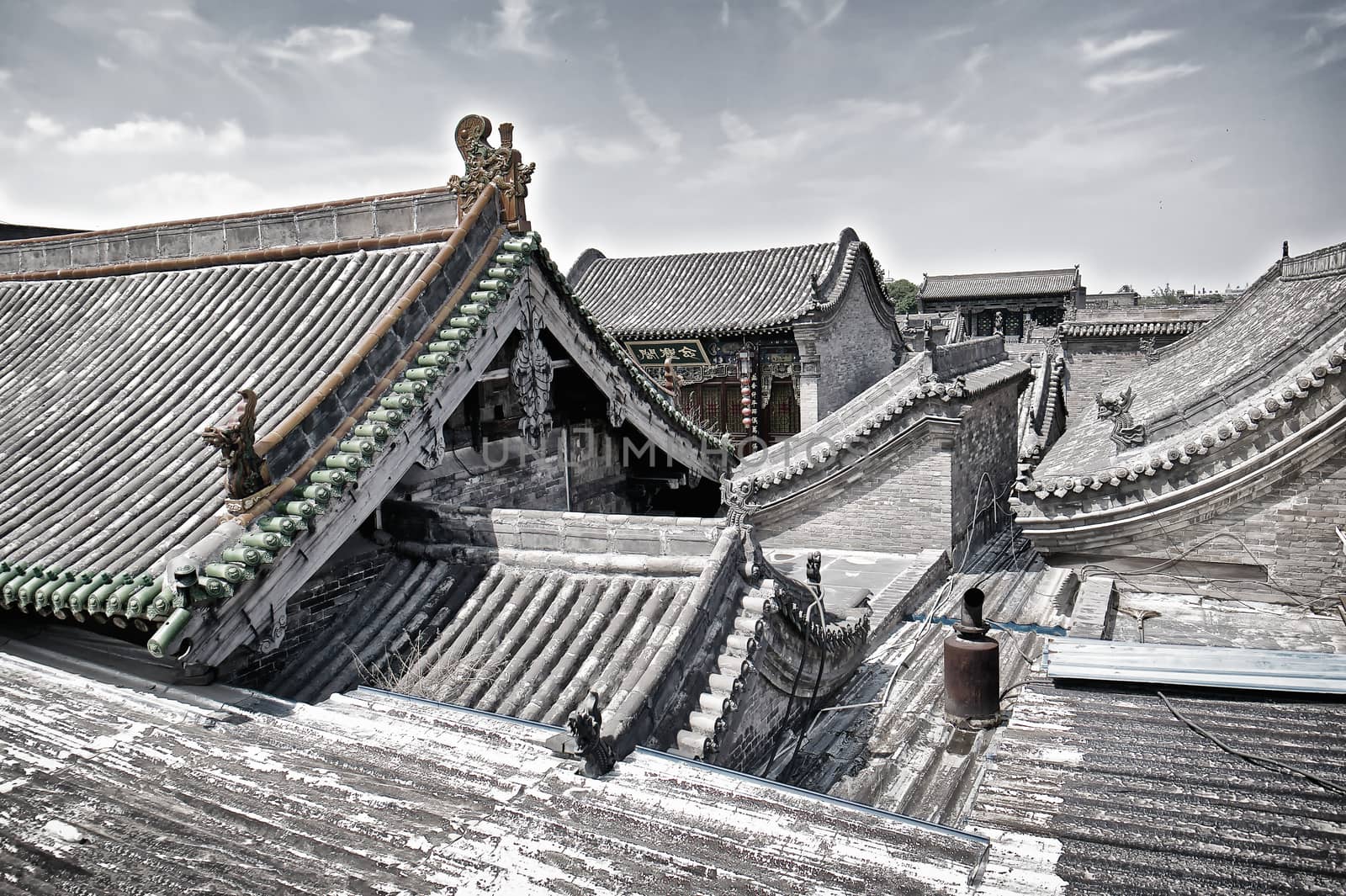 View over the magnidicent old Pingyao in Shanxi