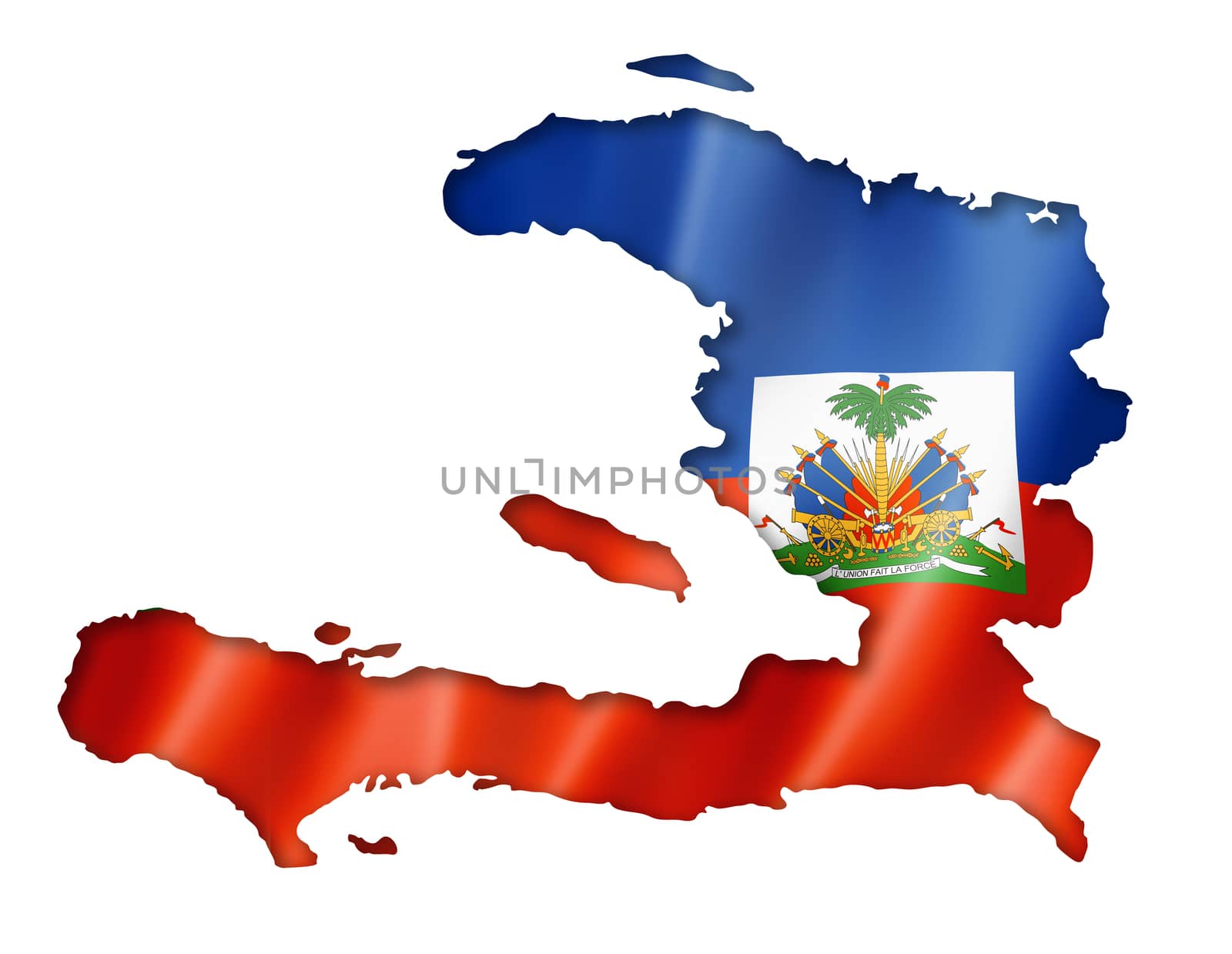 Haitian flag map by daboost