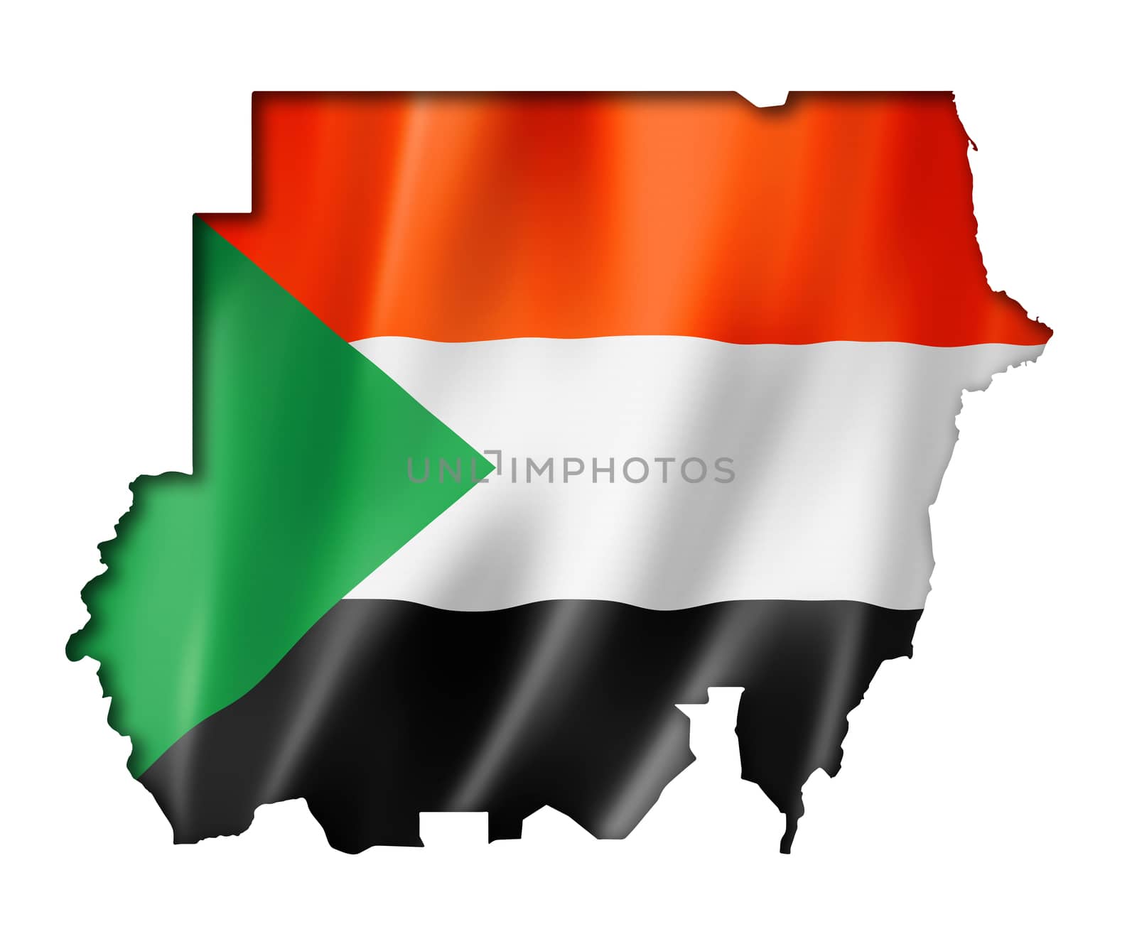 Sudan flag map by daboost