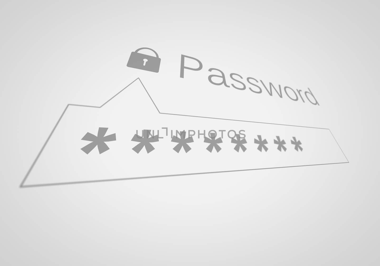 Password Box in Shallow Depth of Field. by klss