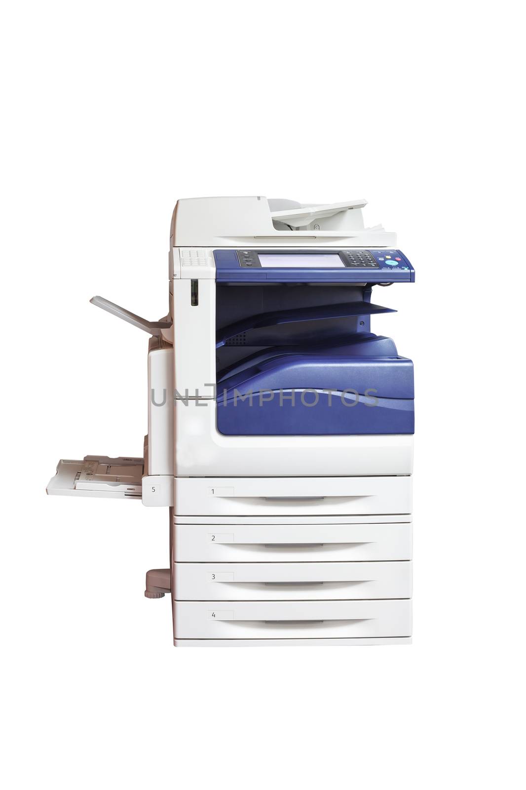 multifunction laser printer, scanner, xerox, isolated on white background