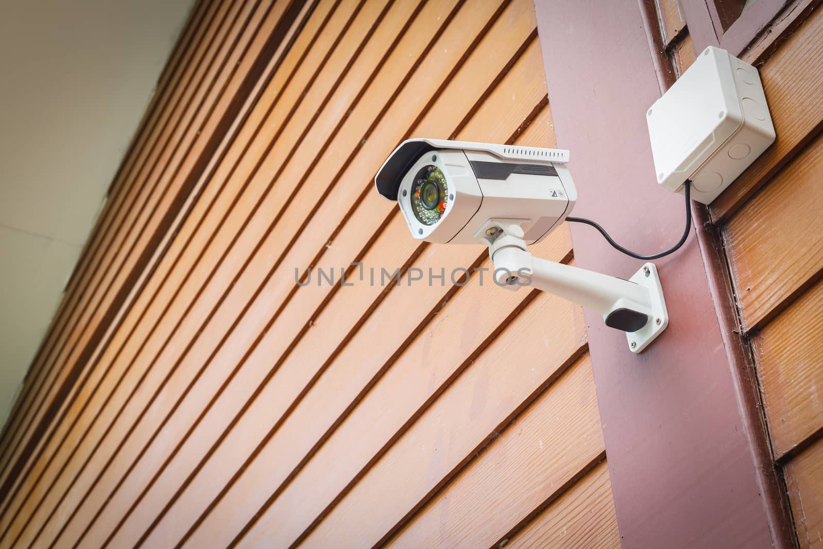 cctv camera security on wall background for safety concept