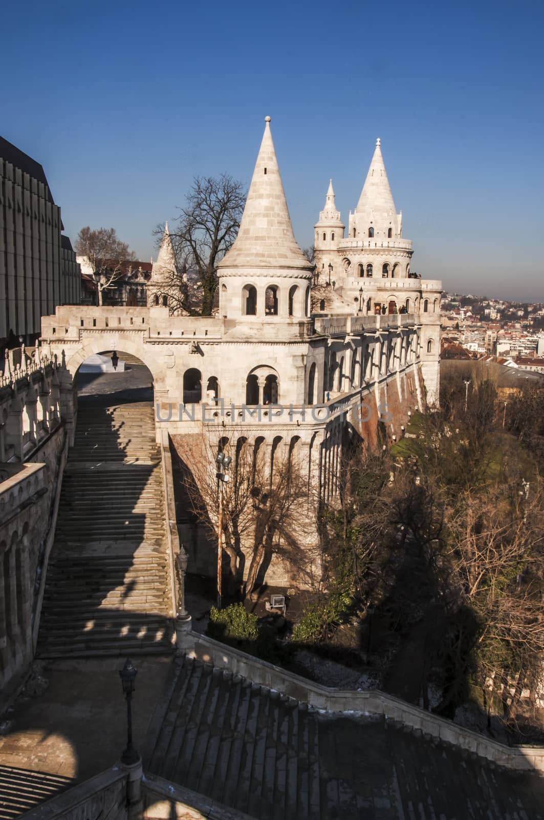 view of the Fisherman Bastion in Buda, Budapest, Hungary