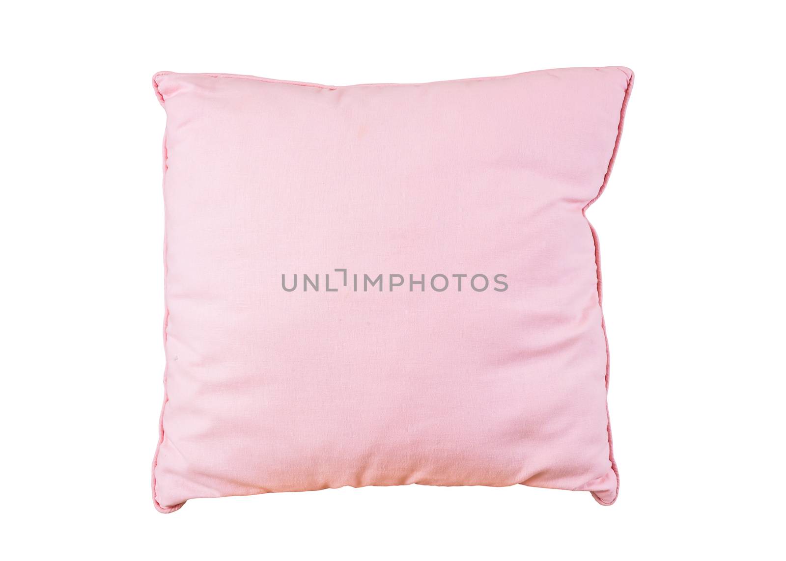 pink pillow on white background