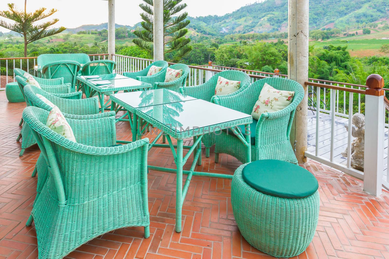 Terrace with beautiful mountain