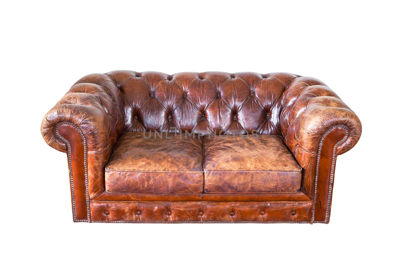 vintage classic brown grunge leather chair sofa